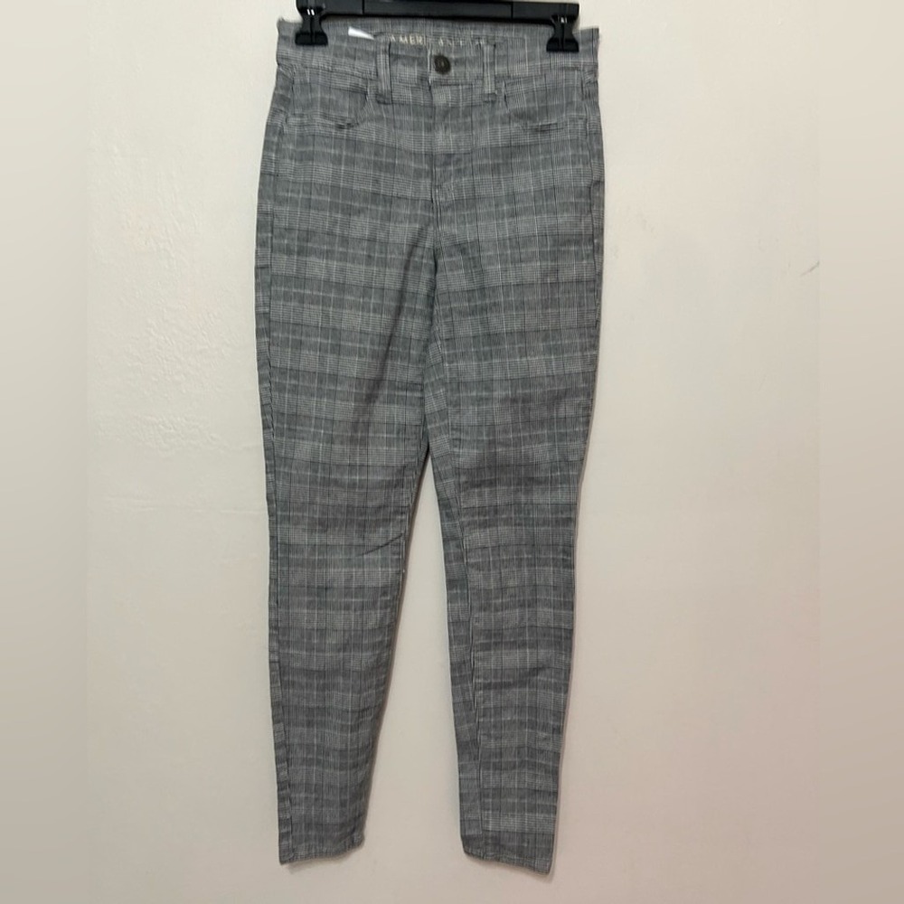 AEO America Eagle Hi‎ Rise Waist Jeggings Stretch Rock Grunge 2 Skinny Pants